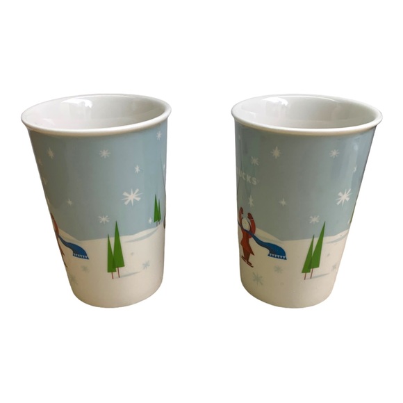 NWT Starbucks 2021 Snow Day Dog on Sled Ice Skaters Biplane Collectible Mug Cups - Picture 10 of 12